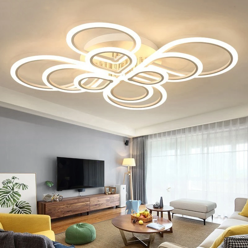 Led Ceiling Lights For Living Room Bedroom Remote Control Lamparas DeTecho Surface Mount White Indoor Lighting Fixture