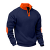 Men's Loose Casual Fleece Stand Collar Long Sleeve Sweatshirt by Inlyline