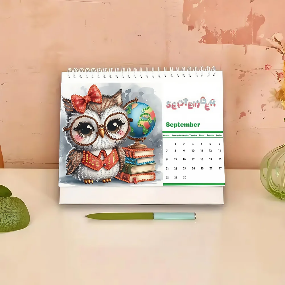 5D/DIY Calendar Crystal Painting Desk Calendars Kit Diamond Decorations Calendar