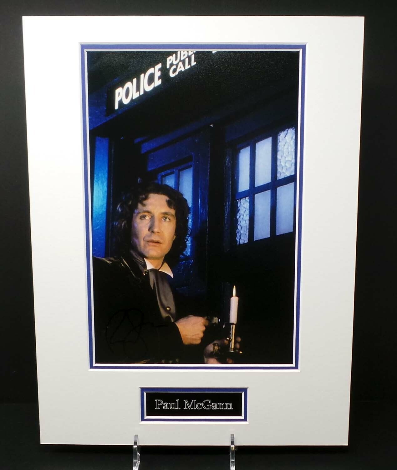 Paul McGANN The Dr Who Mounted RARE Signed 12x8 Photo Poster painting Display 2 AFTAL RD COA