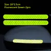 2Pcs Car Reflective Stickers Warning Anti-collision Reflective Strips (Red)