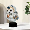 Cute Owl DIY Diamonds Painting Table Lamp 5D DIY Diamond Painting Night Light