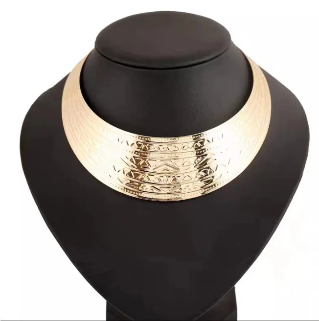 Egyptian Totem Metal Pattern Necklace