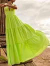 Solid Color V-Neck Maxi Dress