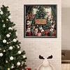 (40*40cm)Christmas Cats Tree - Full Round Drill Diamond Painting