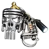 Porte-cl&eacute;s t&ecirc;te de mort Piston Art