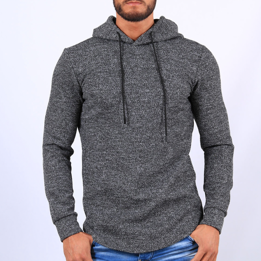 Men's Solid Casual Hoodie