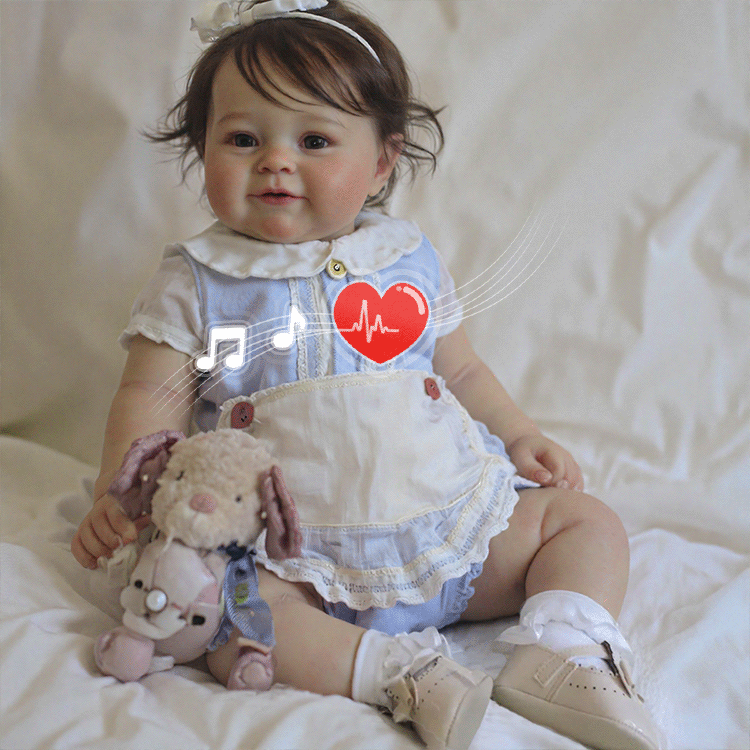 20" Realistic Breathing Reborn Doll Toddlers Doll Girl Villon Handmade Huggable and Posable with Heartbeat💖 & Sound🔊