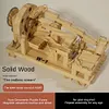 DIY Mortise and Tenon Wooden Marble Run Building Block Toy, Mechanical Model, Educational and Creative Assembly, Handmade Wooden Craft, Home Decoration, and Educational Gift