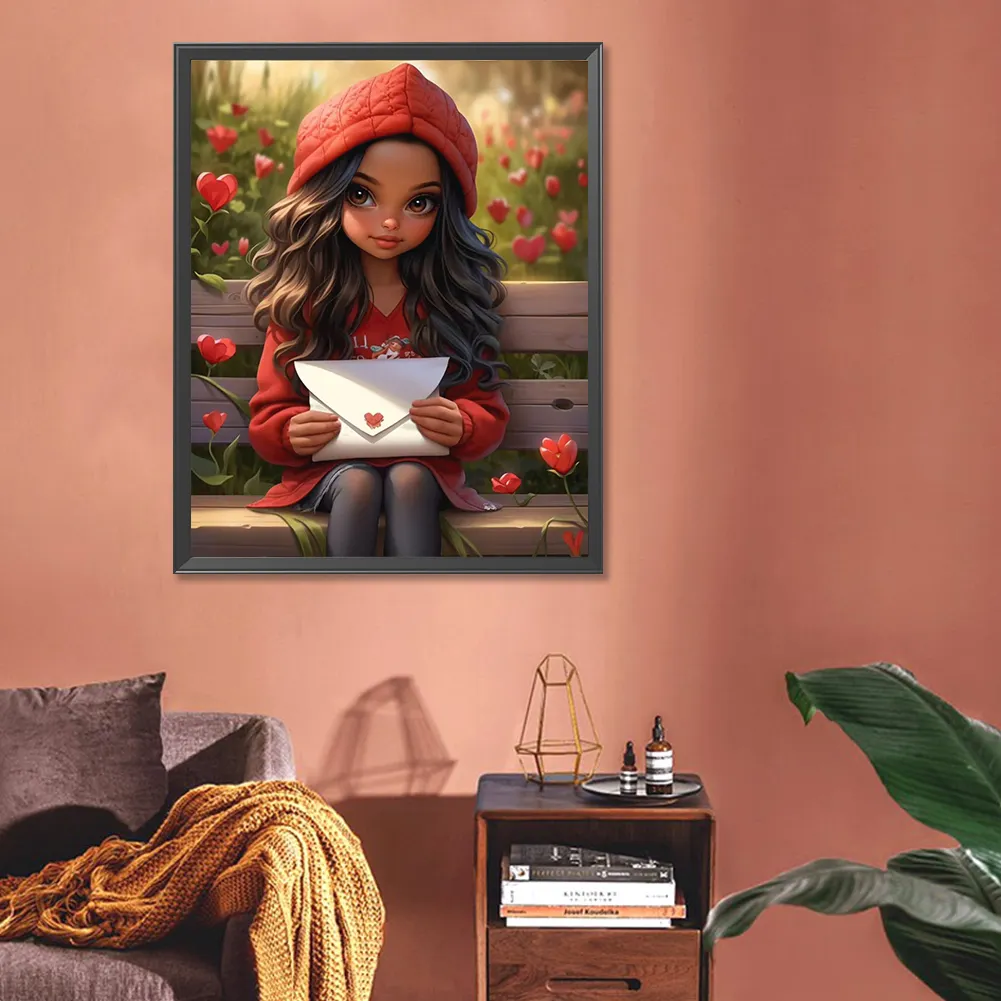 Full Round Diamond Painting 40*50cm - Sweet Girl