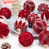 12PCS Velvet Hanging Decor Balls for Christmas Tree