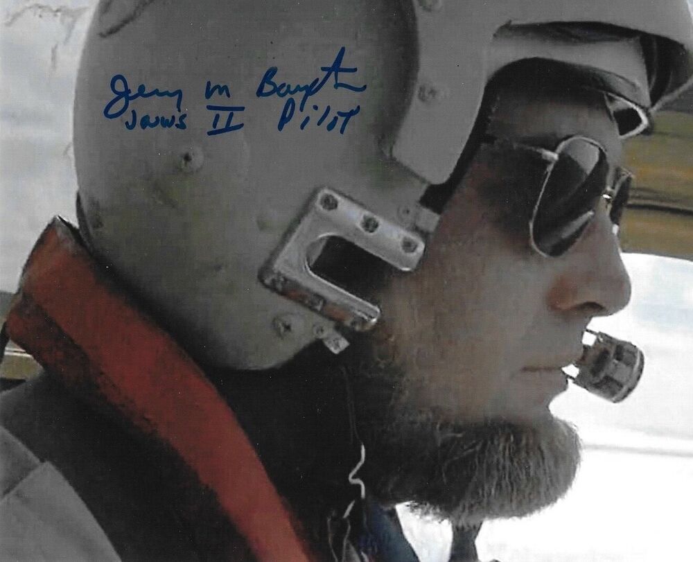 * JERRY M. BAXTER * signed 8x10 Photo Poster painting * JAWS 2 PILOT * * 3