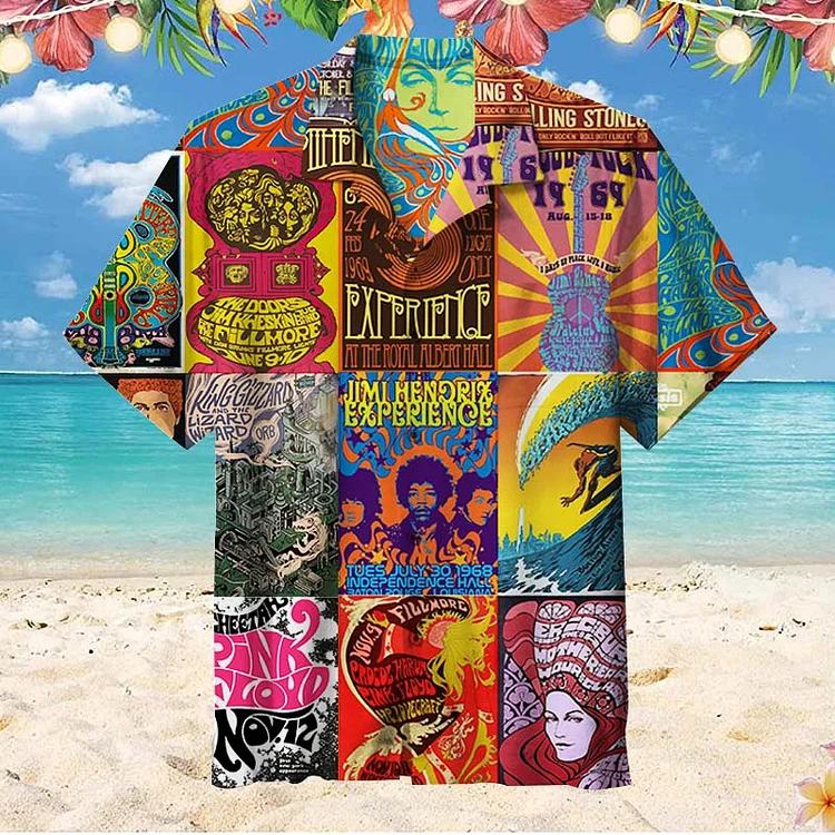 Psychedelic ROCK N ROLL|Unisex Hawaiian Shirt
