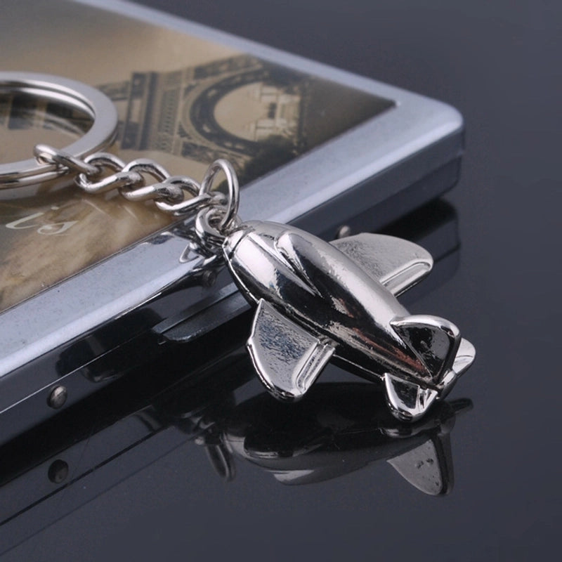 Elegant Minimalist Airplane Zinc Alloy Unisex Women’s Keychain