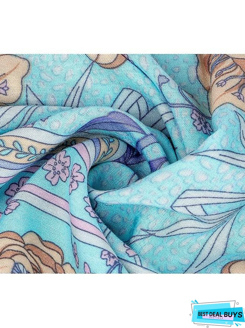 Women's Swing Dress Midi Dress Half Sleeve Print Spring Summer V Neck Vacation Holiday Boho