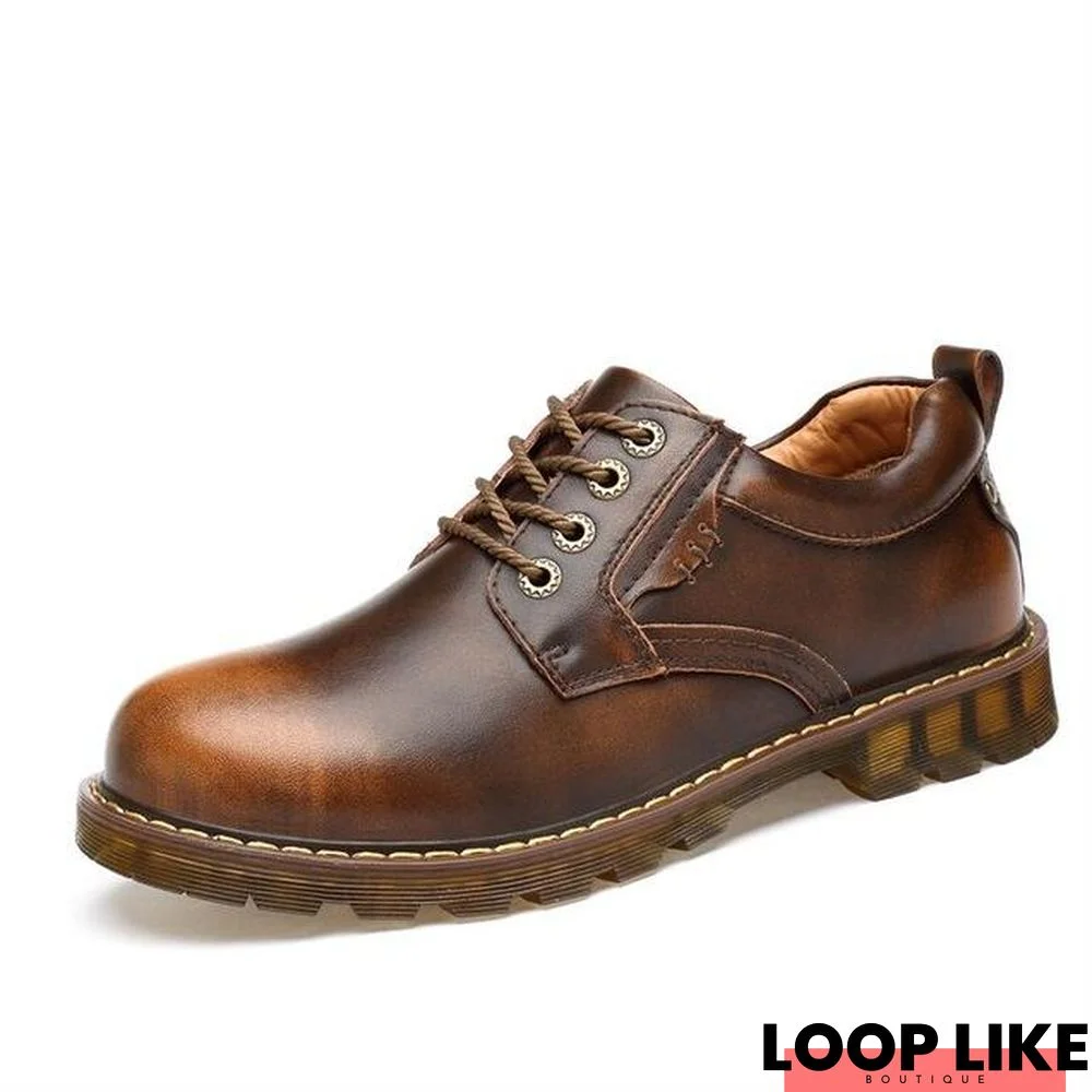 Men Leather Casual Shoes Work Safety Boots Designer Men Flats Men Work & Safety Shoes