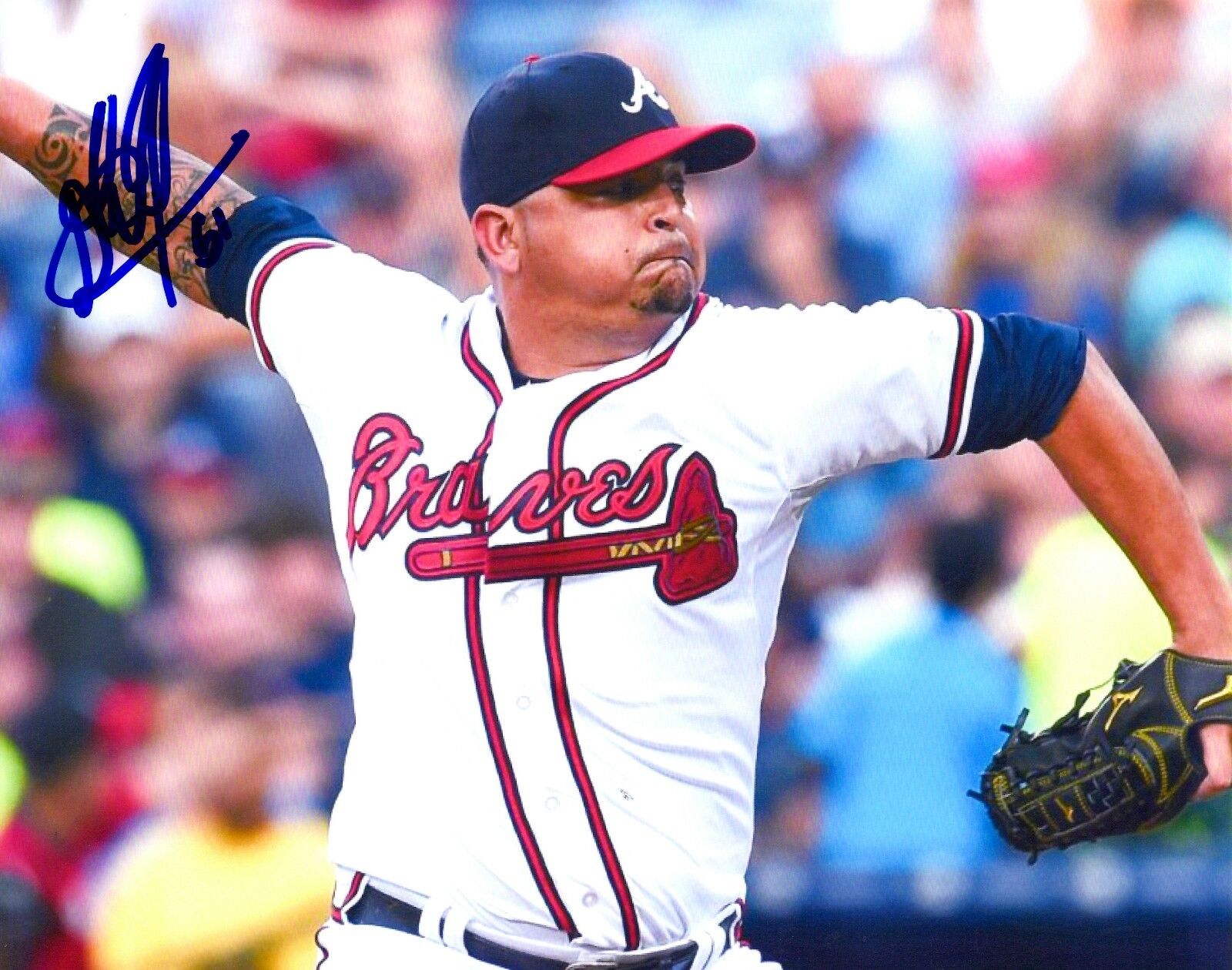 Signed 8x10 WILLIAMS PEREZ Atlanta Braves Photo Poster painting - COA