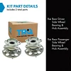 TRQ Rear Wheel Hub Bearings Assembly Set Compatible with 2011-2020 Toyota Sienna