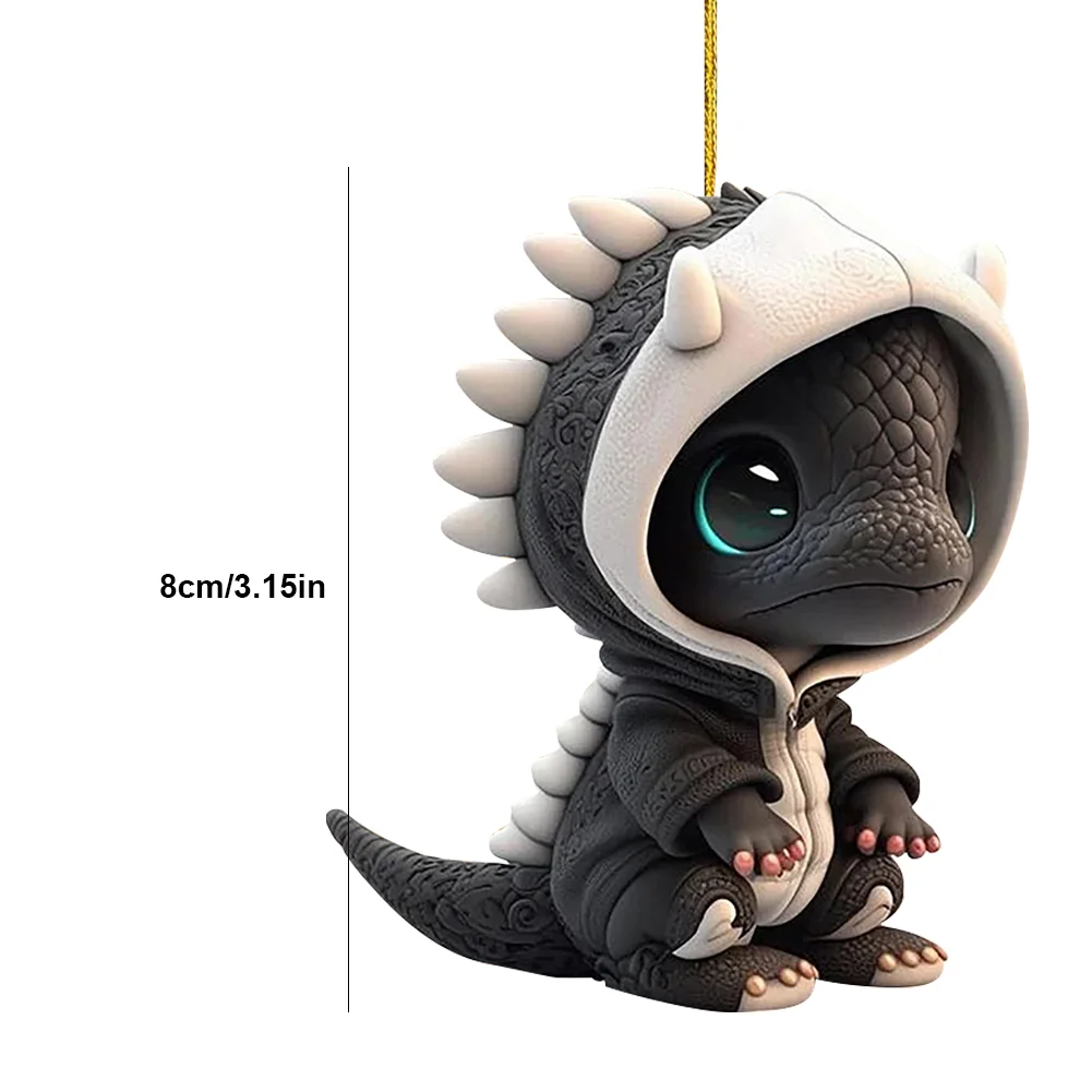 Christmas Dragon Tree Pendant Novelty Cute Acrylic Party Favors (H)