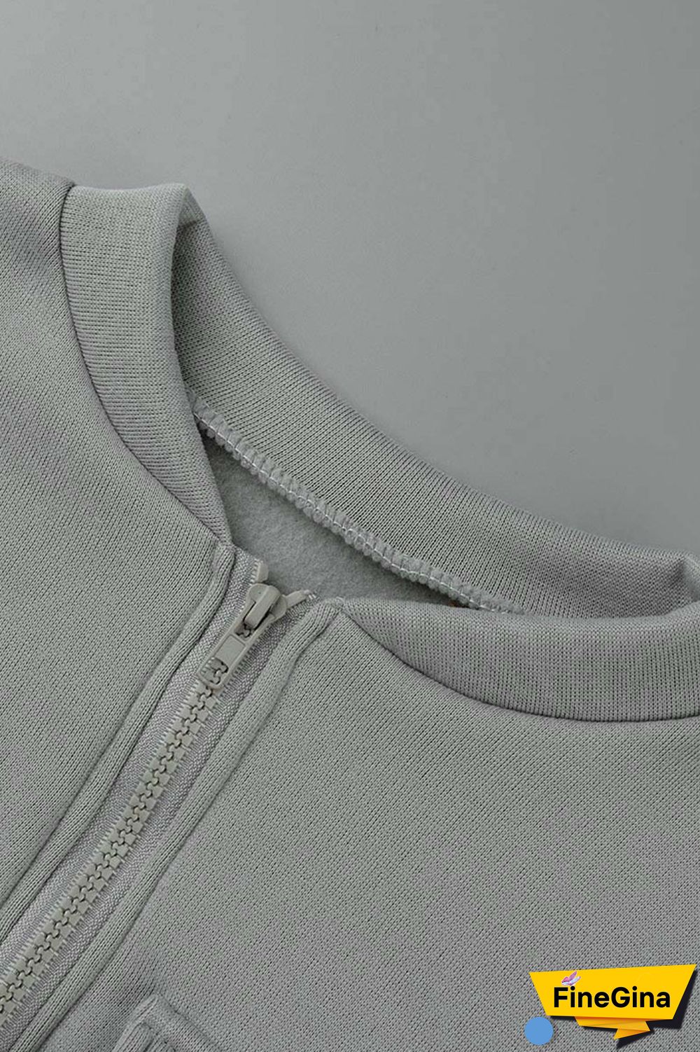 Nude Pink Casual Solid Patchwork Pocket Zipper Long Sleeve Two Pieces