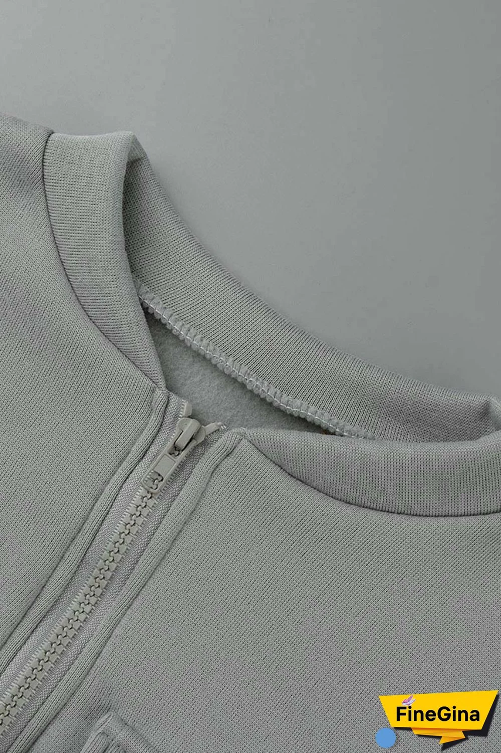 Nude Pink Casual Solid Patchwork Pocket Zipper Long Sleeve Two Pieces