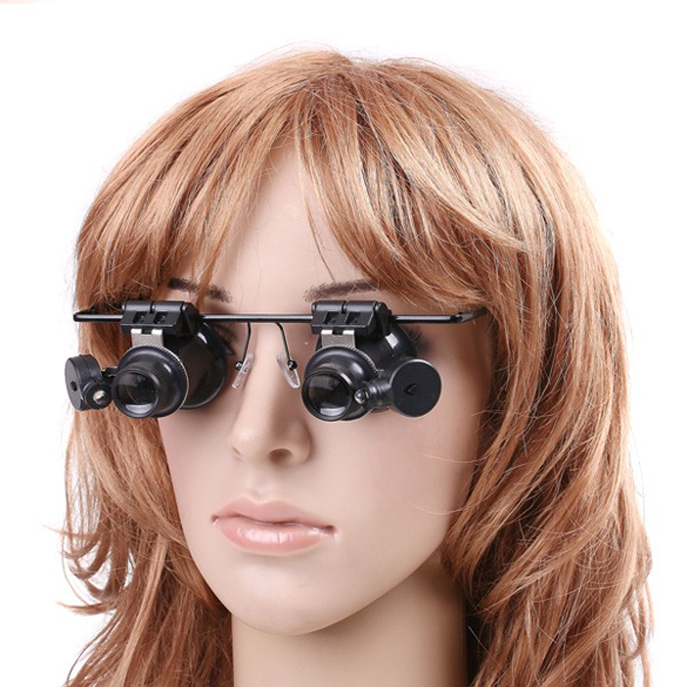 

Eye Jeweler Watch Repair 20X Magnifier Magnifying LED Lights Glass Loupe Lens, 501 Original