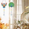 2pcs Owl Peacock Diamond Painting Double-sided Crystal Window Suncatcher Craft Set Birthday Gifts Home Garden Decor Hanging Kit