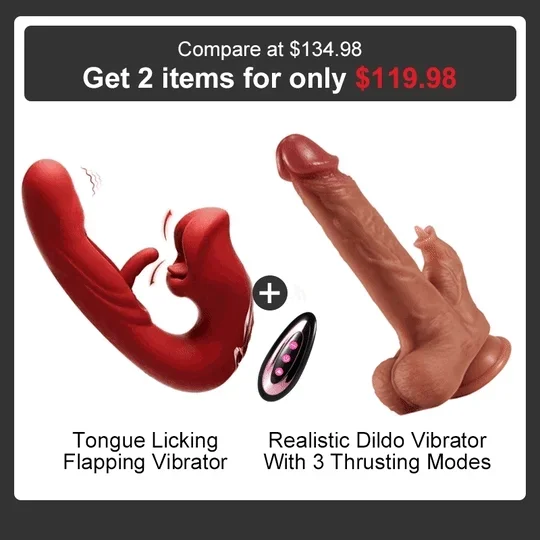 Tongue Licking Clit and G-spot Vibrator with Realistic Biting Motion