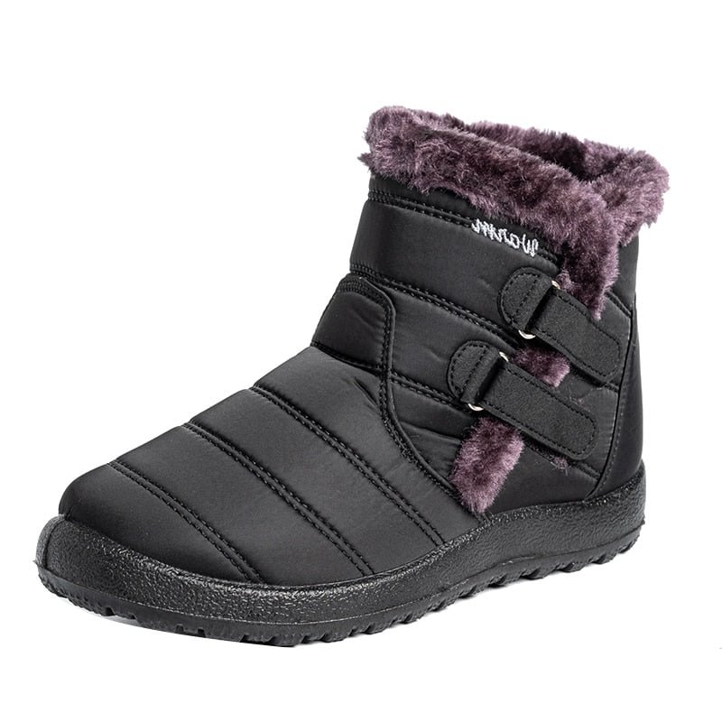 Classic Winter Women's Snow Boots Waterproof Denim Fur Brand Women's Boots Designer Waterproof Warm Plush Boots Mid-Calf Boots