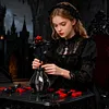 Gothic Floral Flower Model Set Eye-Catching Table Centerpiece Horror Skeleton Bouquet Building Set for Adults Kids Holiday Birthday Gift (Dahlia)