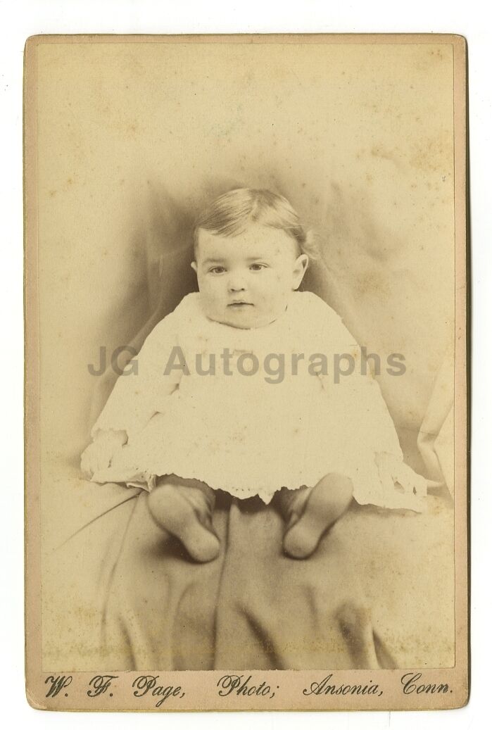 19th Century Children - Original 19th Century Cabinet Card Photo Poster painting - Ansonia, CT