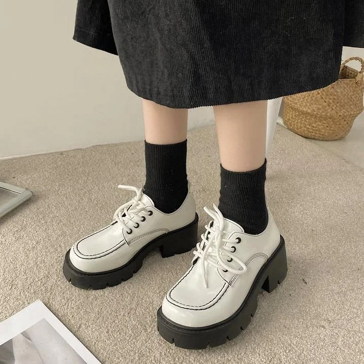 Japanese School Uniform Jk Student Shoes Girls Women Kawaii Lolita Soft Sister Round Toe Platform low Heel shoes Mary Jane Shoes