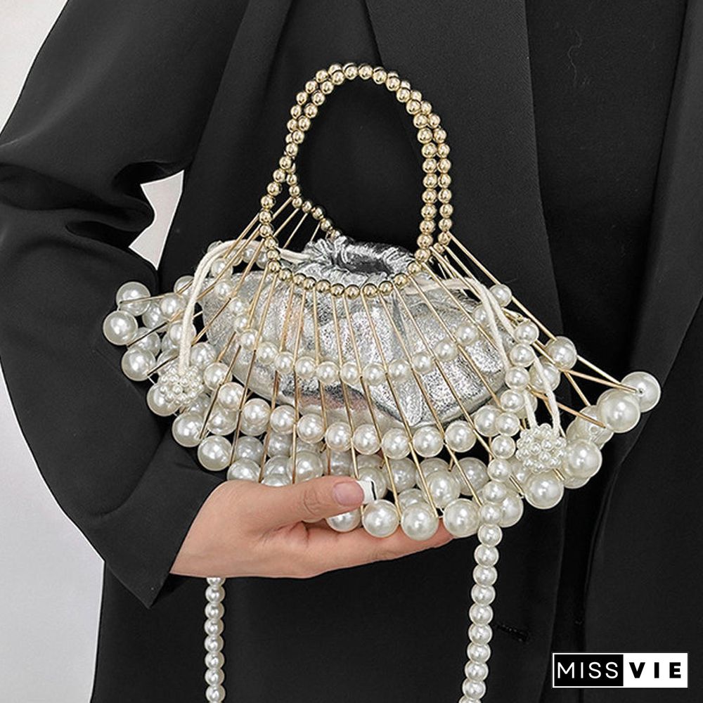Casual Patchwork Pearl Bags