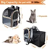 Large Cat Backpack Carrier Expandable Pet Carrier Backpack for Small Dogs Medium Cats Fit Up to 18 Lbs, Dog Backpack Carrier, Foldable Puppy Backpack Carrier for Travel, Hiking