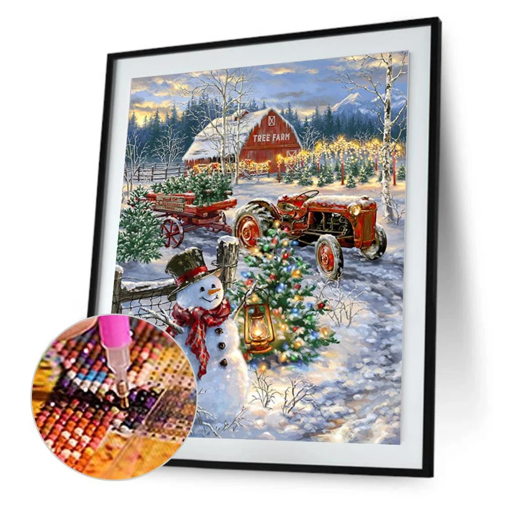 Diamond Painting - Full Round Drill - Snowman(30*40cm)