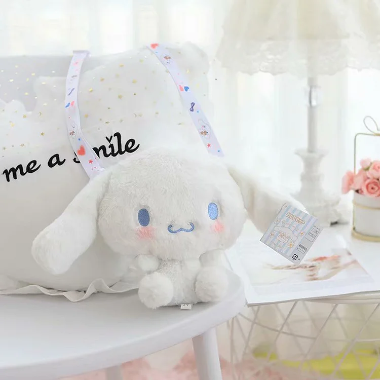 Kawaii Cinnamoroll Sanrio Plush Bag My Melody Anime Handbags Kt Cat Purin Dog Kuromi Plushie Free Shipping Backpack for Girls