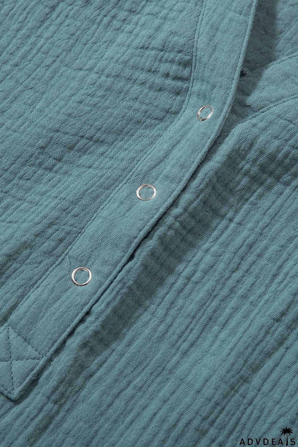 Casual Balloon Sleeve Crinkled Top