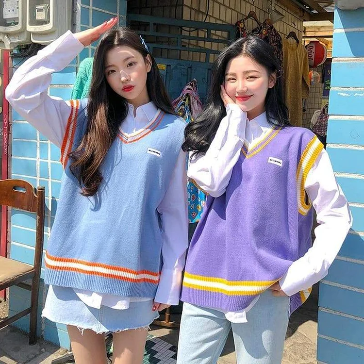 4 Colors Korean Fashion Style Kawaii Pastel Candy Vest SP16896