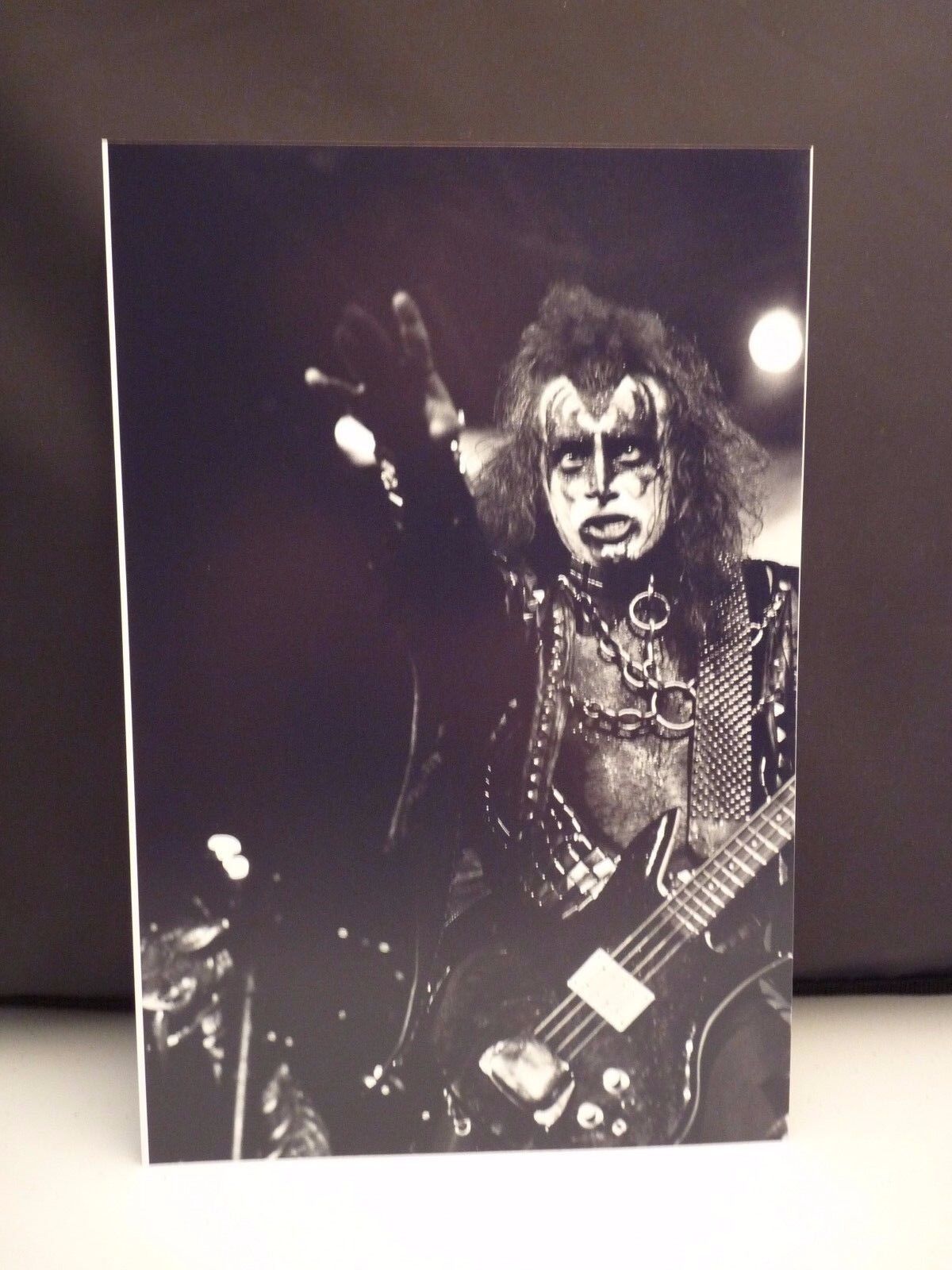 Kiss 1977 L.A. Forum Gene Simmons Live 8x12 Photo Poster painting #8 From Original Negative