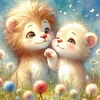 Diamond Painting -DIY Full Round Drill Lion Family(40*40 CM)