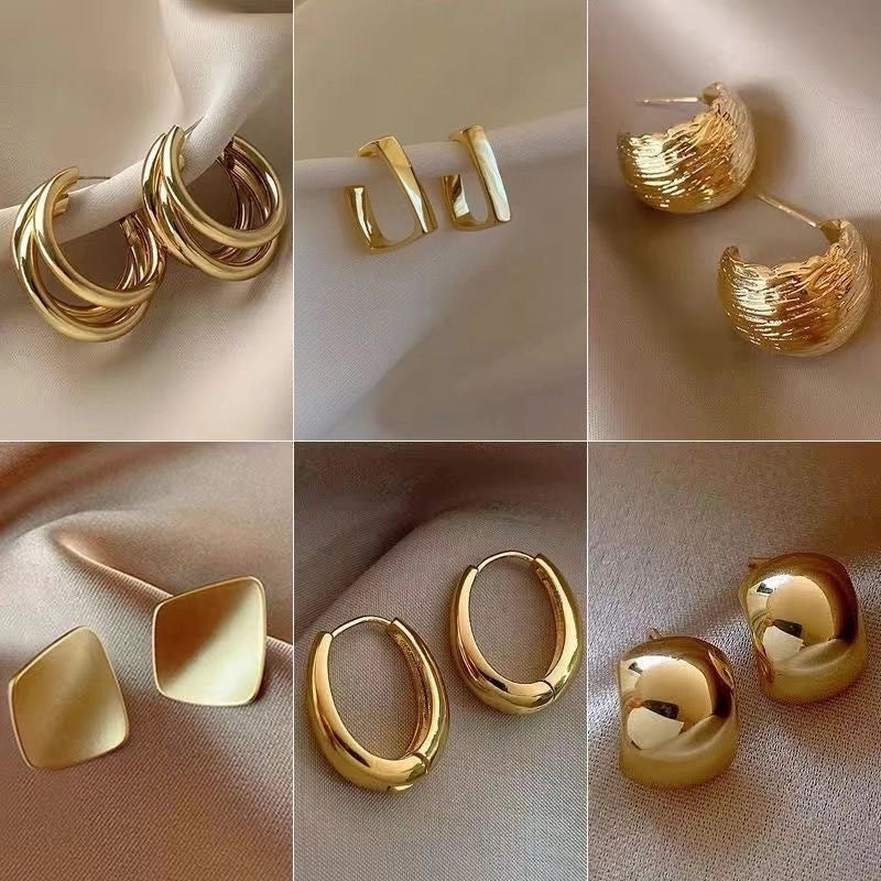 Silver Needle  Exaggerated Lovely Earrings Light Luxury High-grade Niche Earrings Fashion Metal Temperament Earrings For Women