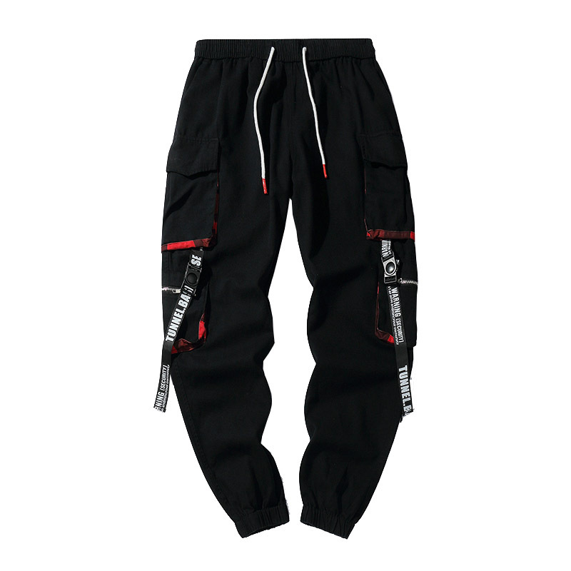 Cropped Cargo Techwear Pants With Loose Streamers | Techwear Club