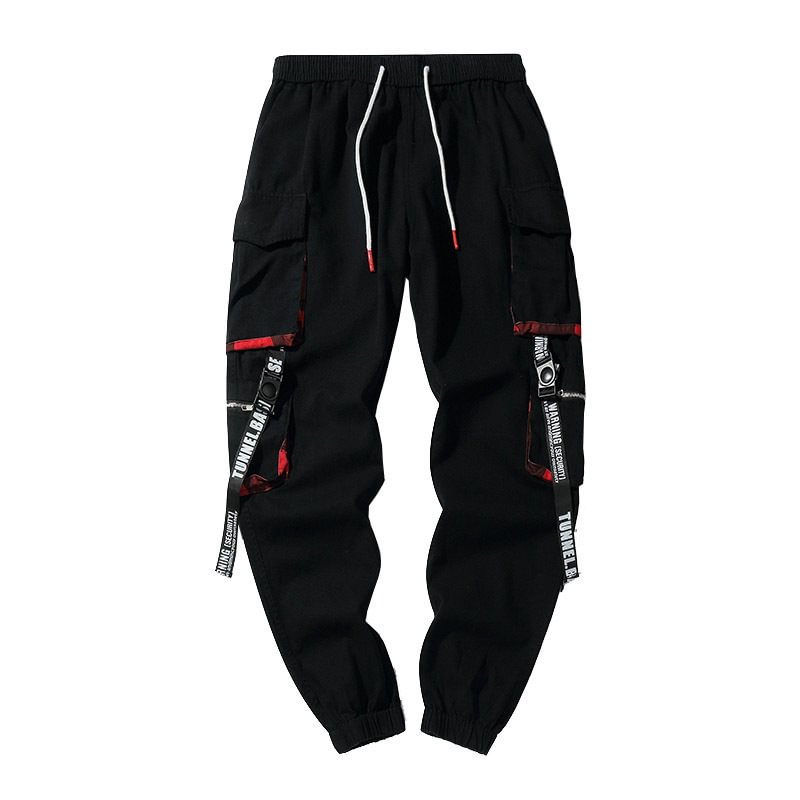 Cropped cargo pants with loose streamers / [viawink] /