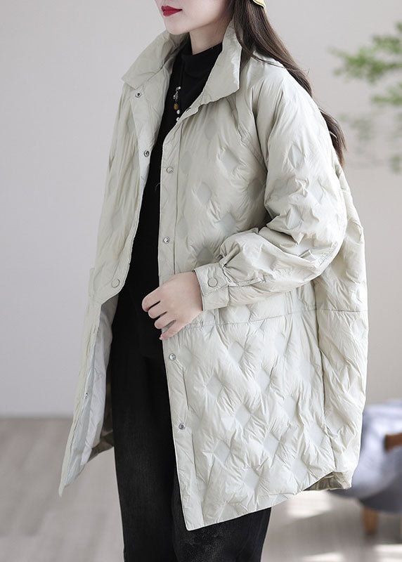 Luxury Black Pockets Patchwork fashion Winter Duck Down down coat CK2445- Fabulory
