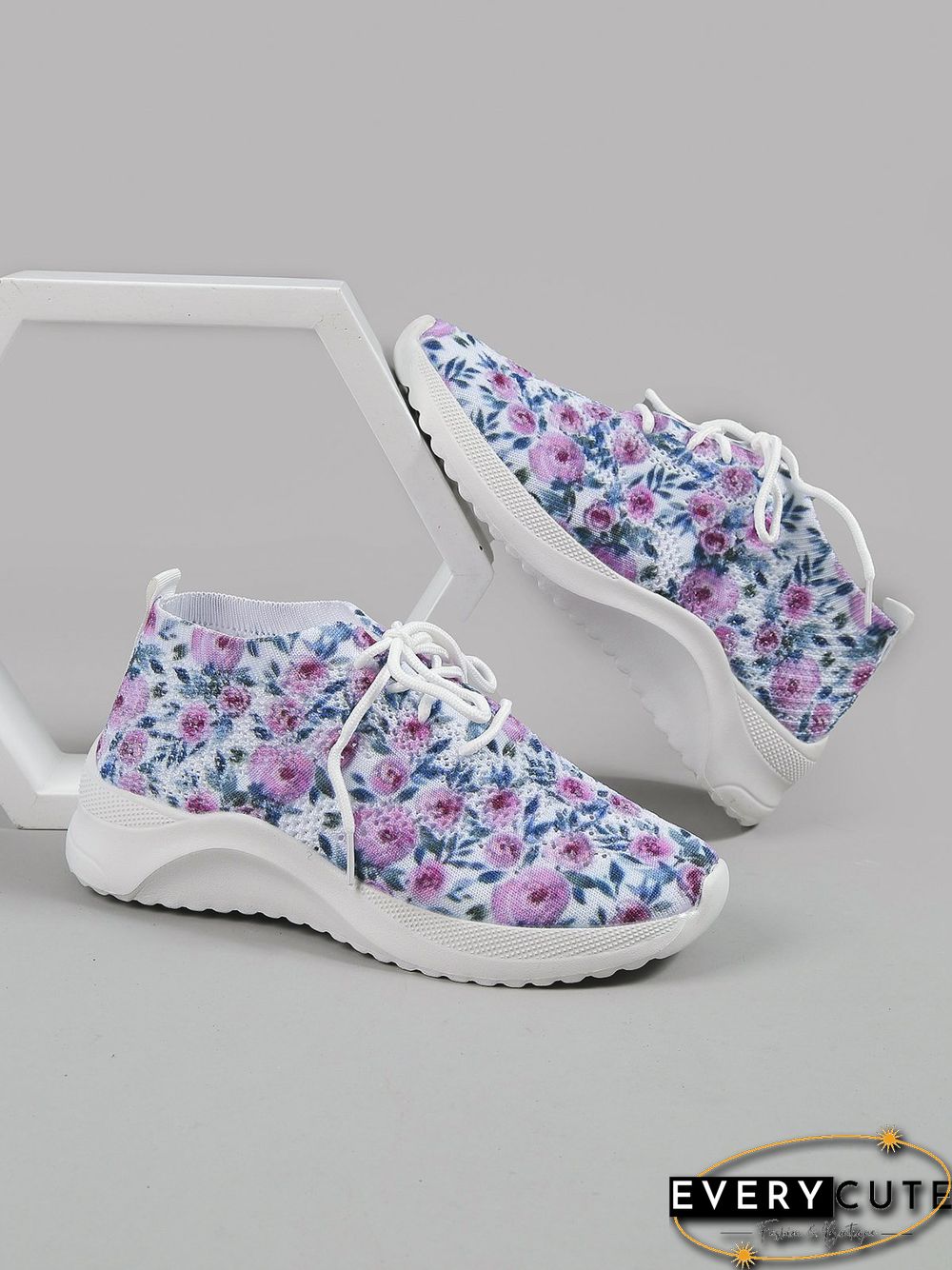 Rose Print Flyknit Sneakers