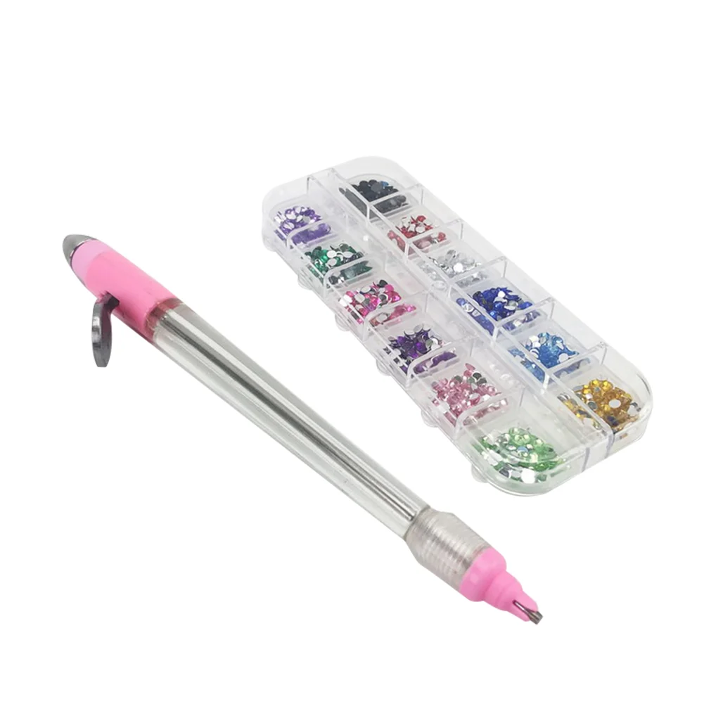 Diamond Painting Pen DIY Cross Stitch Point Drill Tool (Pink  Pen+Diamond)--Best Cheap-Diamond Painting Tools-368064.04