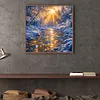 Coucher de soleil dans la neige, bricolage, bricolage, per&ccedil;age rond 5d, pierres pr&eacute;cieuses, kits de peinture en diamant, peintures &agrave; points en diamant, peintures artistiques illustr&eacute;es, arts, pour adultes/d&eacute;butants, id&eacute;e cadeau d&eacute;coration murale