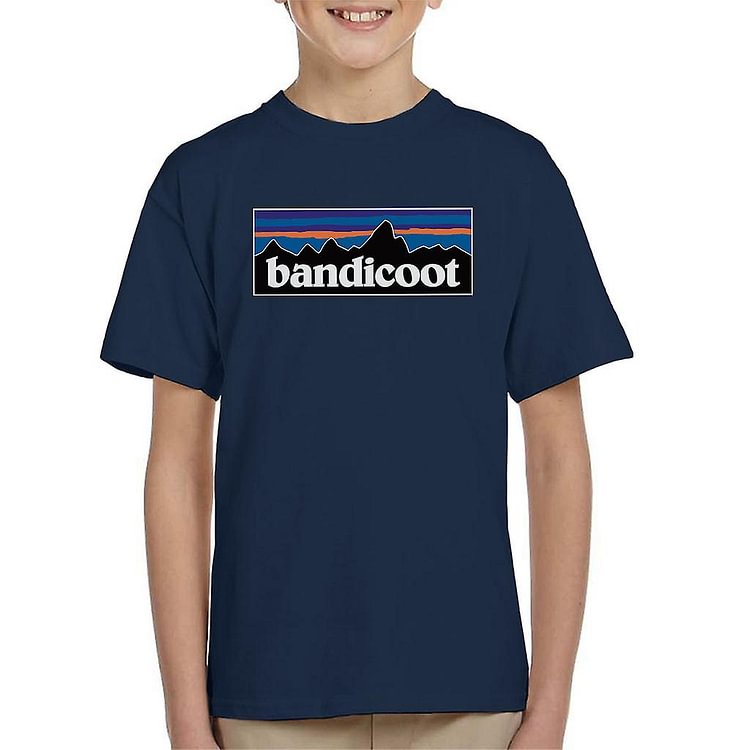Crash Bandicoot Patagonia Logo Kid's T-Shirt