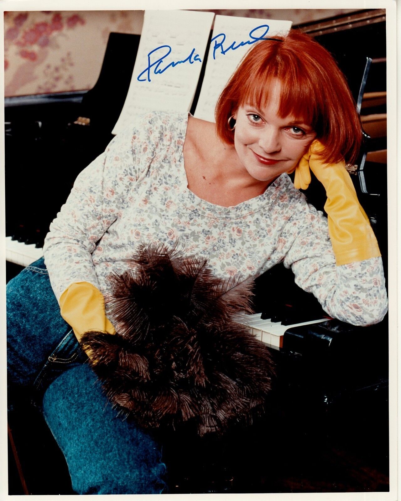 PAMELA REED hand-signed PRETTY YOUNG REDHEAD 8x10 COLOR CLOSEUP w/ uacc rd COA