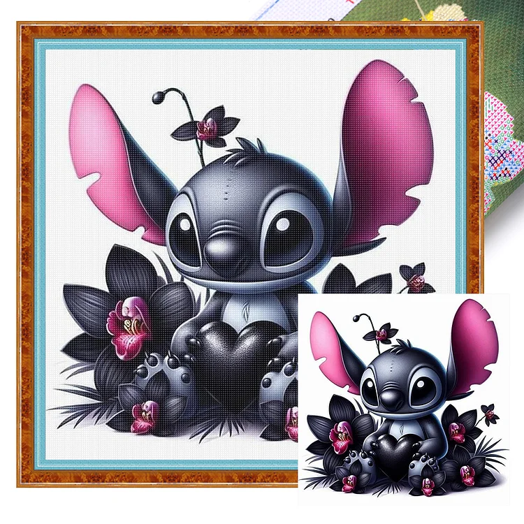 【Huacan Brand】Stitch 40*40cm 11CT Stamped Canvas Cross Stitch gbfke